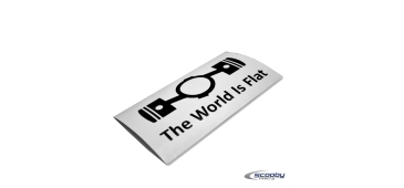 The World is Flat Sticker Various Colours and Sizes